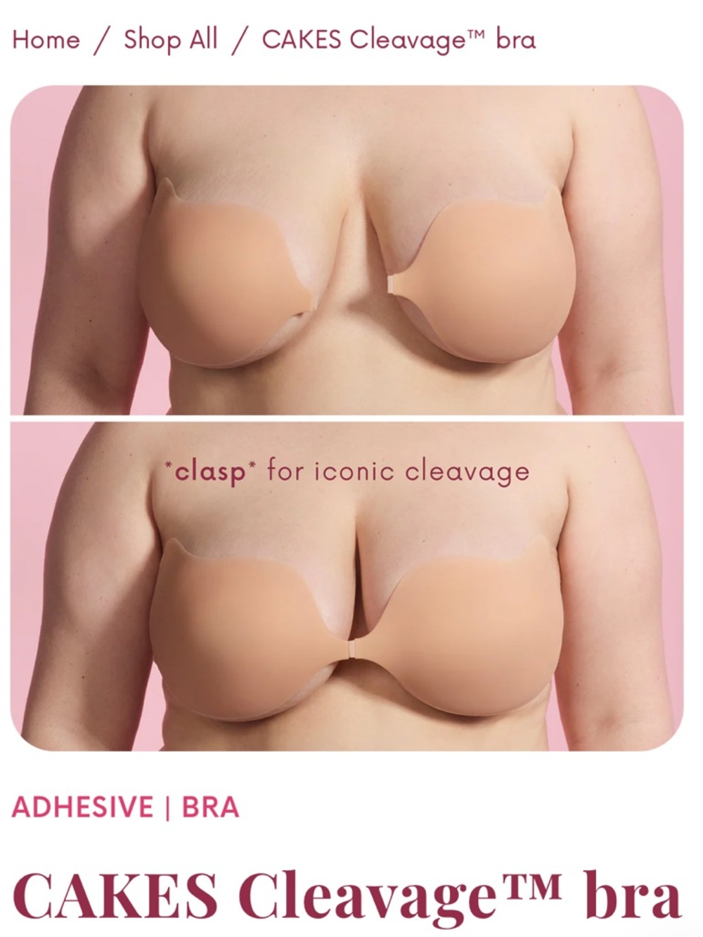 Cake Cleavage™ Adhesive Strapless Bra - Nude